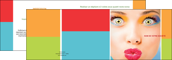 imprimerie depliant 2 volets  4 pages  cosmetique beaute bien etre coiffure MLGI29331