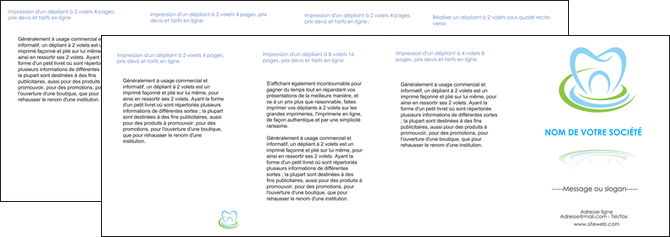 faire depliant 4 volets  8 pages  dentiste dents dentiste dentisterie MFLUOO29359