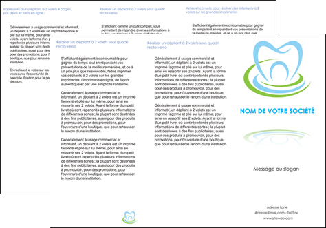 creation graphique en ligne depliant 3 volets  6 pages  dentiste dents dentiste dentisterie MFLUOO29367