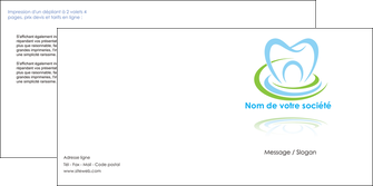 creation graphique en ligne depliant 2 volets  4 pages  dentiste dents dentiste dentisterie MLGI29373