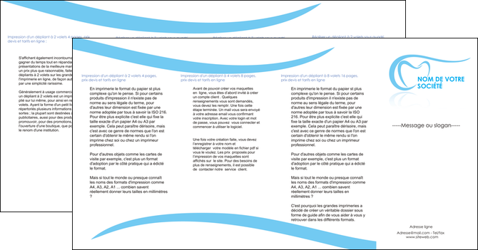 maquette en ligne a personnaliser depliant 4 volets  8 pages  dentiste dents dentiste dentisterie MFLUOO29457