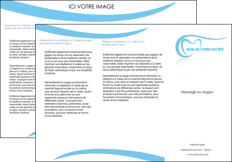 faire modele a imprimer depliant 3 volets  6 pages  dentiste dents dentiste dentisterie MFLUOO29473