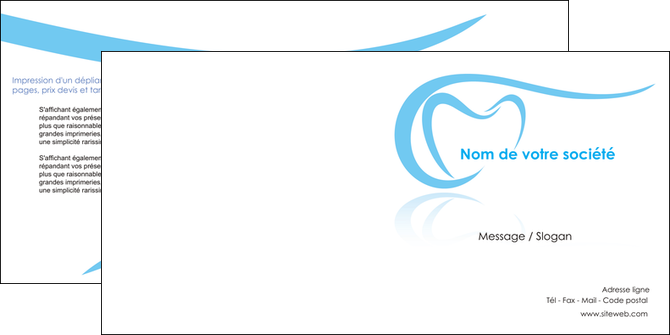 imprimerie depliant 2 volets  4 pages  dentiste dents dentiste dentisterie MFLUOO29479