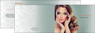 creation graphique en ligne depliant 2 volets  4 pages  centre esthetique  beaute bien etre coiffure MFLUOO29611