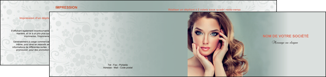 personnaliser maquette depliant 2 volets  4 pages  centre esthetique  beaute bien etre coiffure MFLUOO29613