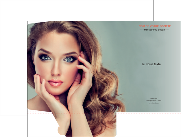 realiser pochette a rabat centre esthetique  beaute bien etre coiffure MFLUOO29615