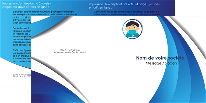 imprimerie depliant 2 volets  4 pages  infirmier infirmiere medecin medecine sante MIDLU29651
