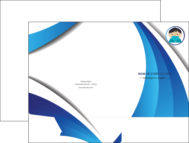 creation graphique en ligne pochette a rabat infirmier infirmiere medecin medecine sante MIDLU29661