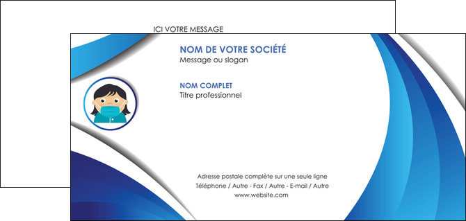 maquette en ligne a personnaliser carte de correspondance infirmier infirmiere medecin medecine docteur MIDLU29729