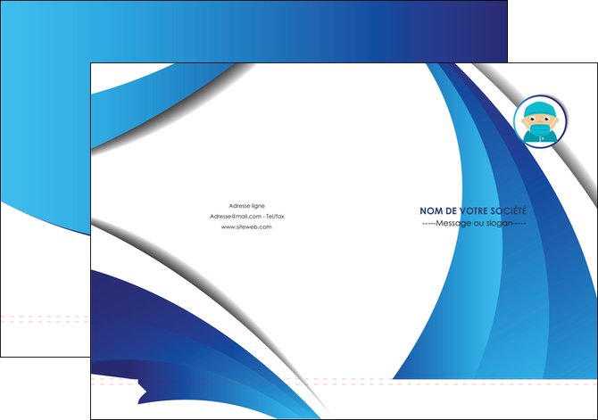 creer modele en ligne pochette a rabat infirmier infirmiere medecin medecine docteur MIDBE29855