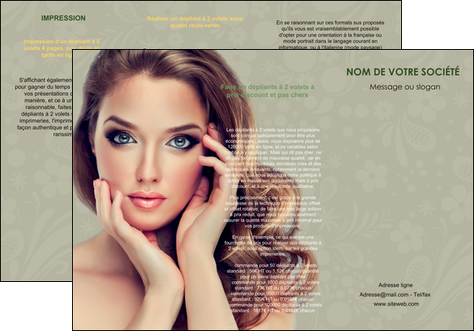 creation graphique en ligne depliant 3 volets  6 pages  centre esthetique  beaute bien etre coiffure MFLUOO29863