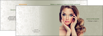 maquette en ligne a personnaliser depliant 2 volets  4 pages  centre esthetique  beaute bien etre coiffure MFLUOO29877