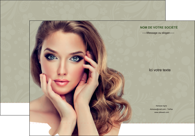 imprimerie pochette a rabat centre esthetique  beaute bien etre coiffure MFLUOO29879
