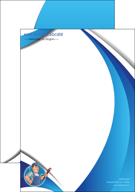 impression affiche plomberie travail travailleur casquette MIDBE29915