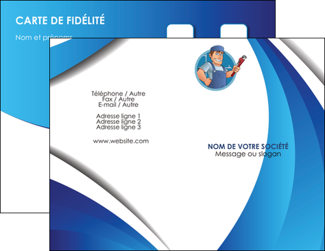 creer modele en ligne carte de visite plomberie travail travailleur casquette MIDBE29921