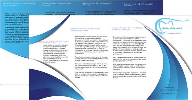 modele depliant 4 volets  8 pages  dentiste dents dentiste dentisterie MFLUOO29935