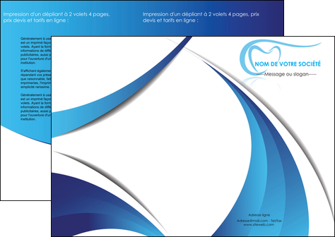 maquette en ligne a personnaliser depliant 2 volets  4 pages  dentiste dents dentiste dentisterie MFLUOO29945
