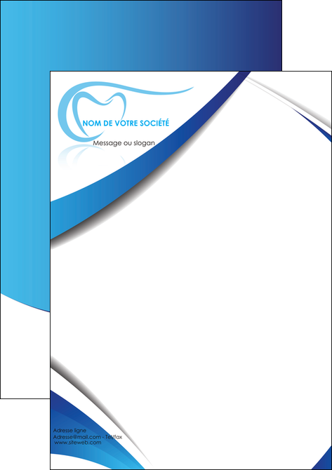 creation graphique en ligne tete de lettre dentiste dents dentiste dentisterie MFLUOO29955