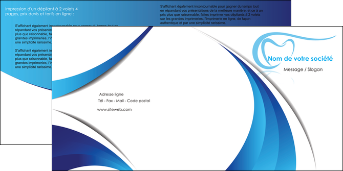 personnaliser modele de depliant 2 volets  4 pages  dentiste dents dentiste dentisterie MFLUOO29957