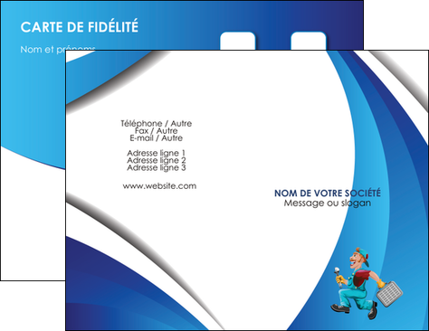 exemple carte de visite plomberie travail travailleur casquette MIDBE30085