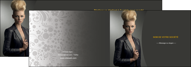 imprimer depliant 2 volets  4 pages  centre esthetique  coiffure beaute salon MFLUOO30227