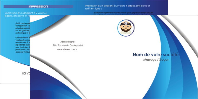 cree depliant 2 volets  4 pages  materiel de sante medecin medecine docteur MIDBE30271