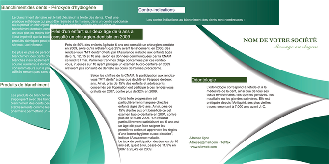 creer modele en ligne depliant 2 volets  4 pages  infirmier infirmiere medecin medecine sante MIFCH30393