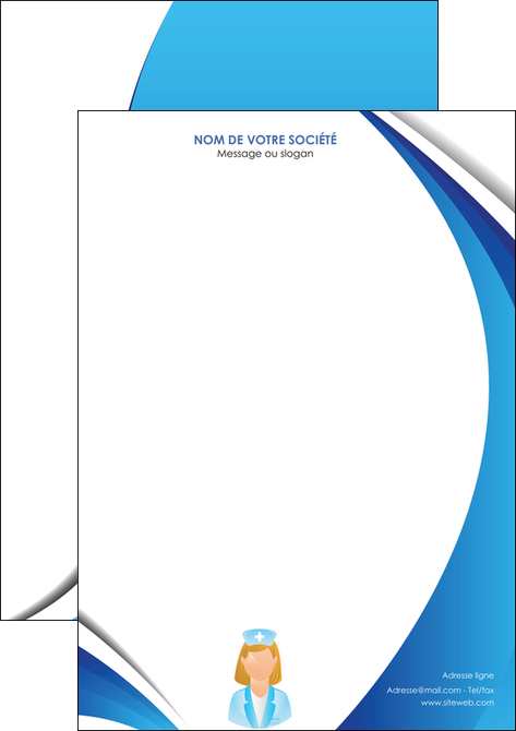 faire tete de lettre infirmier infirmiere infirmiere infirmerie blouse MIDBE30447