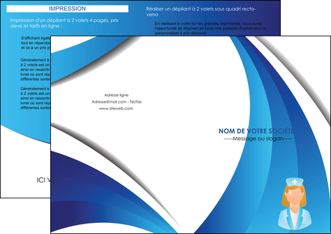 impression depliant 2 volets  4 pages  infirmier infirmiere infirmiere infirmerie blouse MIDBE30459