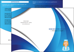 impression depliant 2 volets  4 pages  infirmier infirmiere infirmiere infirmerie blouse MIDBE30459