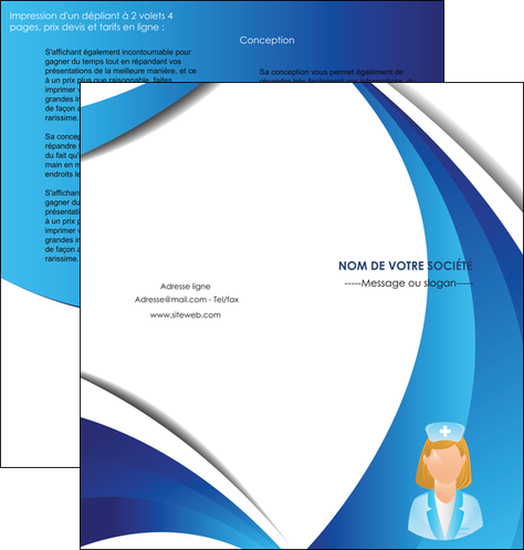 impression depliant 2 volets  4 pages  infirmier infirmiere infirmiere infirmerie blouse MIDBE30461