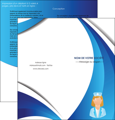 impression depliant 2 volets  4 pages  infirmier infirmiere infirmiere infirmerie blouse MIDBE30461