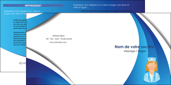creer modele en ligne depliant 2 volets  4 pages  infirmier infirmiere infirmiere infirmerie blouse MIDBE30471