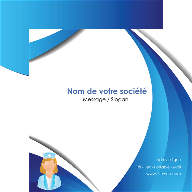 creation graphique en ligne flyers infirmier infirmiere infirmiere infirmerie blouse MIDBE30473