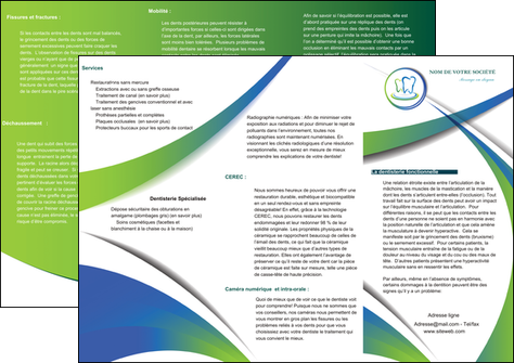 modele depliant 3 volets  6 pages  dentiste dents dentiste dentier MIDBE30507
