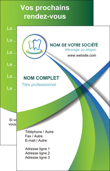 modele carte de visite dentiste dents dentiste dentier MIDBE30509