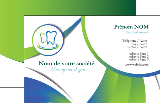 creation graphique en ligne carte de visite dentiste dents dentiste dentier MIDBE30513