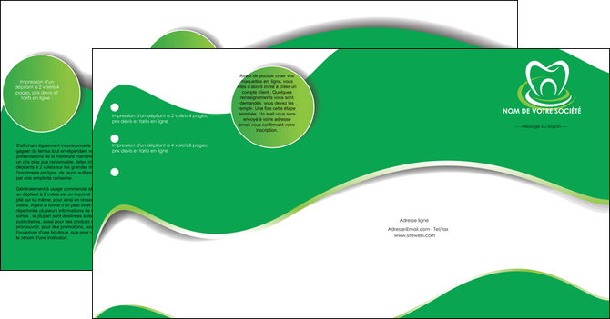 modele en ligne depliant 4 volets  8 pages  dentiste dents dentiste dentier MFLUOO30525
