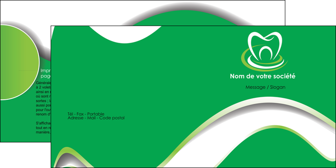 creer modele en ligne depliant 2 volets  4 pages  dentiste dents dentiste dentier MFLUOO30547