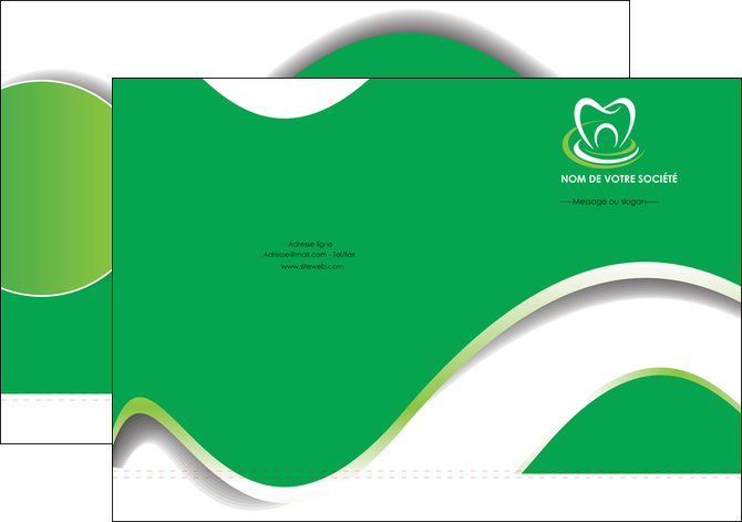 creation graphique en ligne pochette a rabat dentiste dents dentiste dentier MFLUOO30553