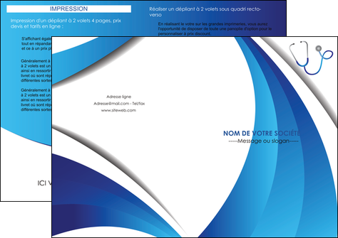 imprimer depliant 2 volets  4 pages  materiel de sante medecin medecine docteur MLIG30575