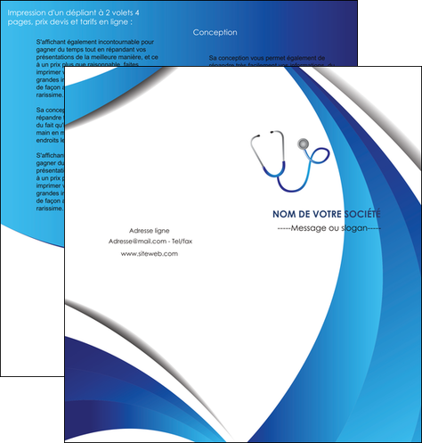 creer modele en ligne depliant 2 volets  4 pages  materiel de sante medecin medecine docteur MIDBE30577