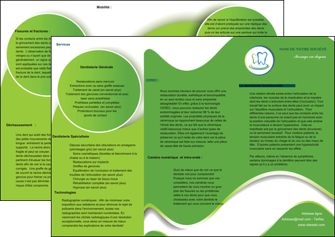 faire depliant 3 volets  6 pages  dentiste dents dentiste dentier MFLUOO30641