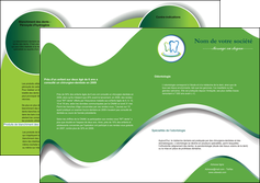 modele depliant 2 volets  4 pages  dentiste dents dentiste dentier MFLUOO30659