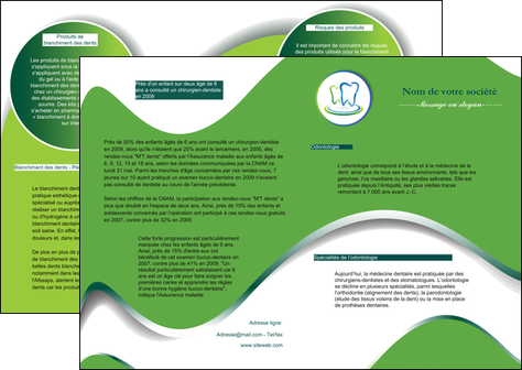 faire modele a imprimer depliant 2 volets  4 pages  dentiste dents dentiste dentier MFLUOO30663