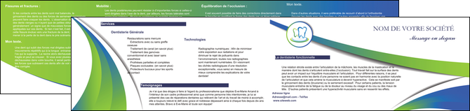 imprimer depliant 2 volets  4 pages  dentiste dents dentiste dentier MIDBE30675