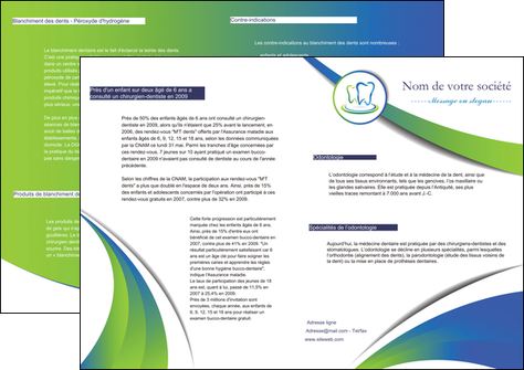 imprimer depliant 2 volets  4 pages  dentiste dents dentiste dentier MIDBE30689