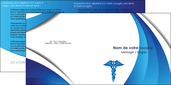 exemple depliant 2 volets  4 pages  chirurgien medecin medecine sante MIDBE30725