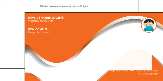 personnaliser modele de enveloppe medecin medecin medecine sante MIDBE30741