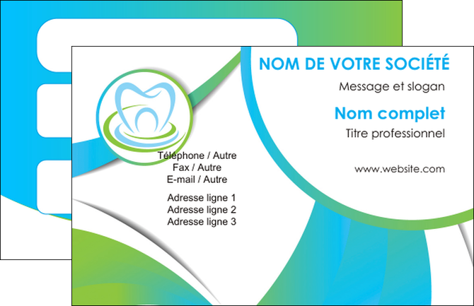 modele carte de visite dentiste dents dentiste dentier MIDBE30781